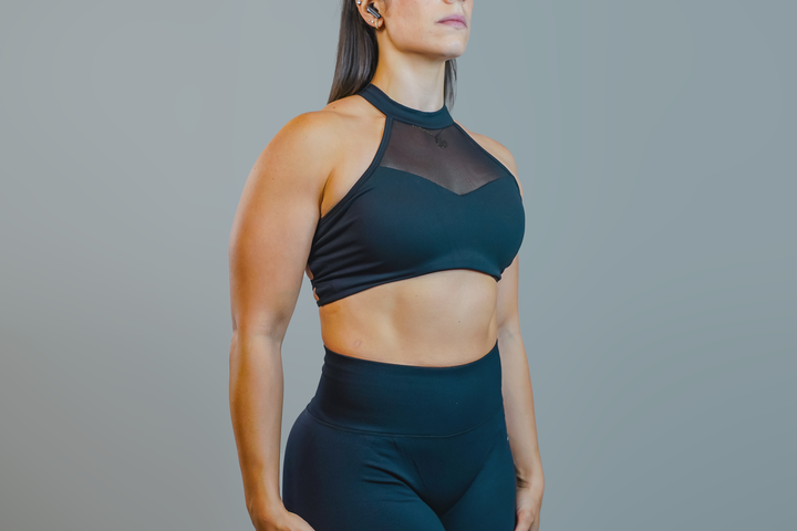 Aphrodite High Neck Mesh Bra