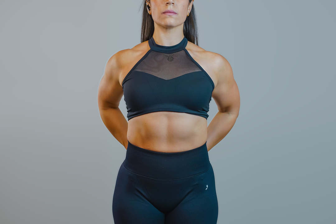 Aphrodite High Neck Mesh Bra